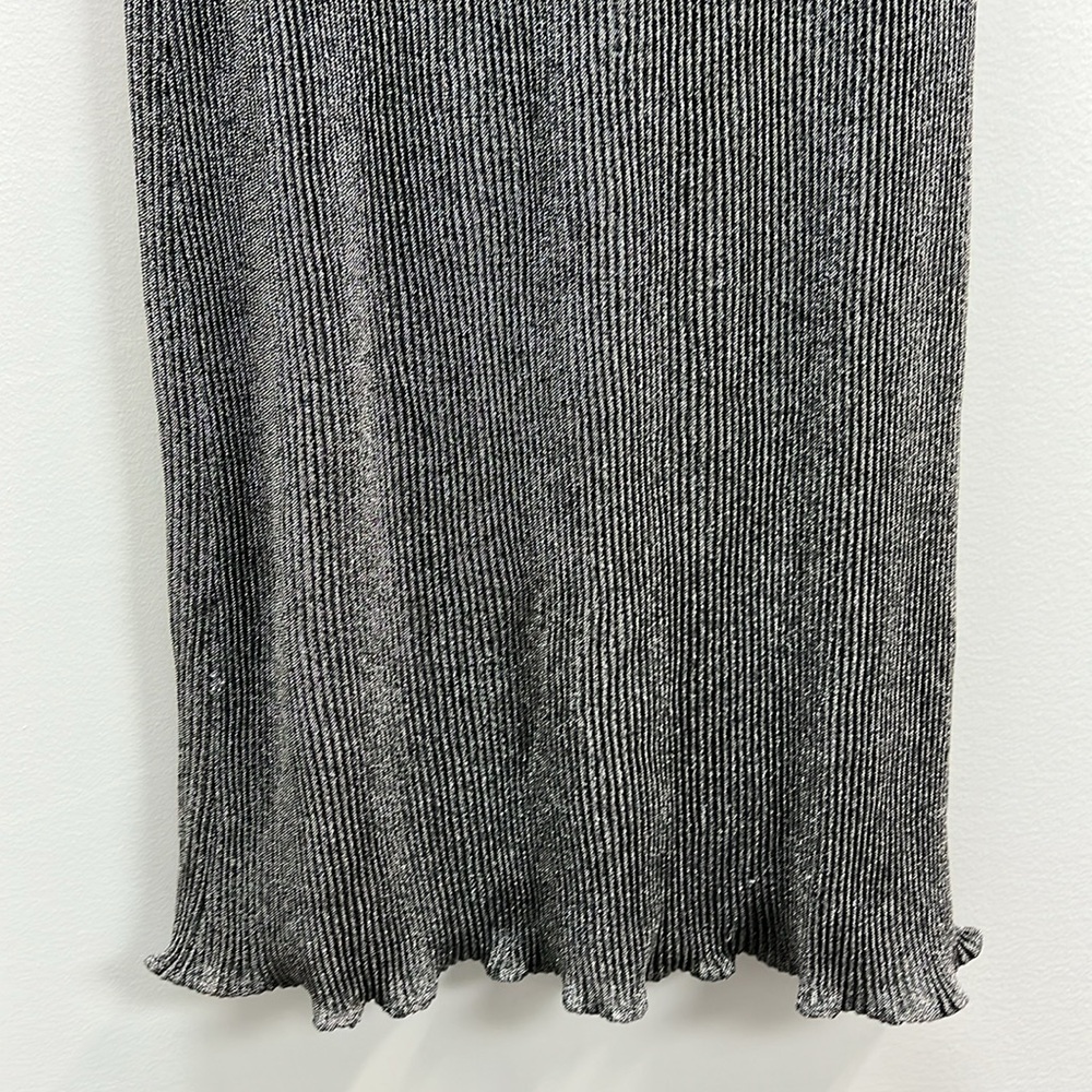 Vintage Ruth Walter Maxi Dress Black Silver Metallic Mock Neck Formal Stretchy - Picture 5 of 9
